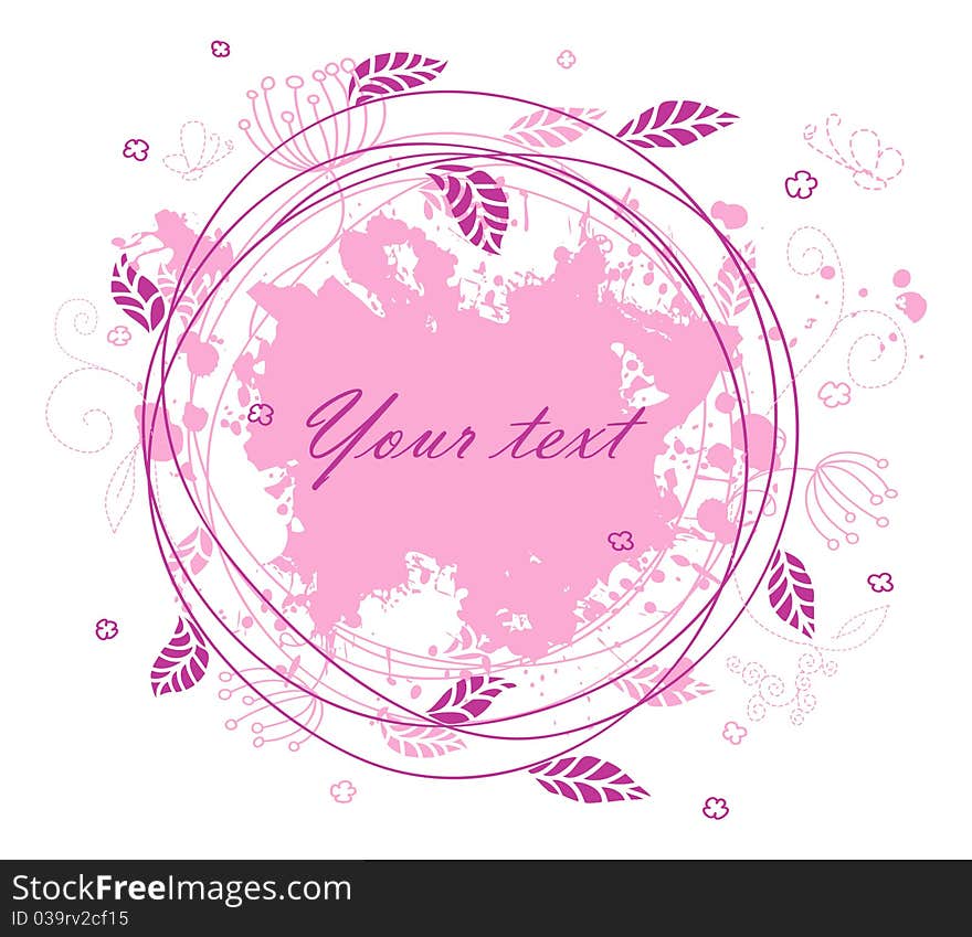 Vector illustration of Floral background