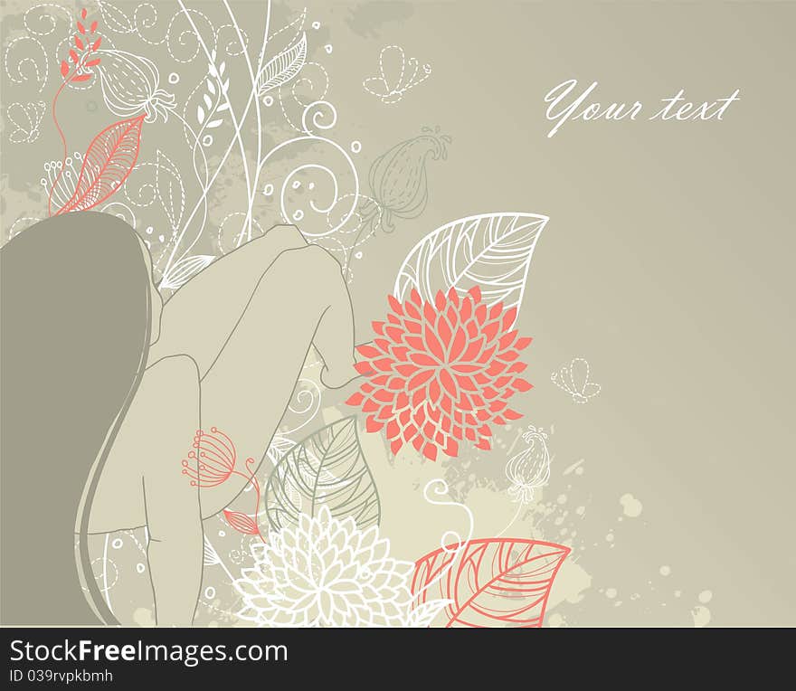 Vector illustration of  Beauty woman