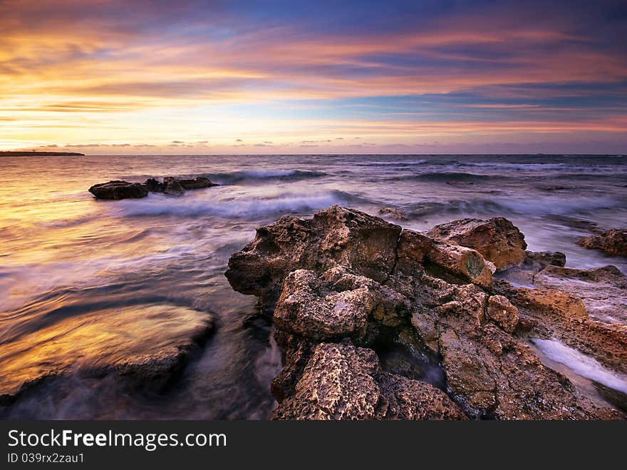 Beautiful seascape. Composition of nature.