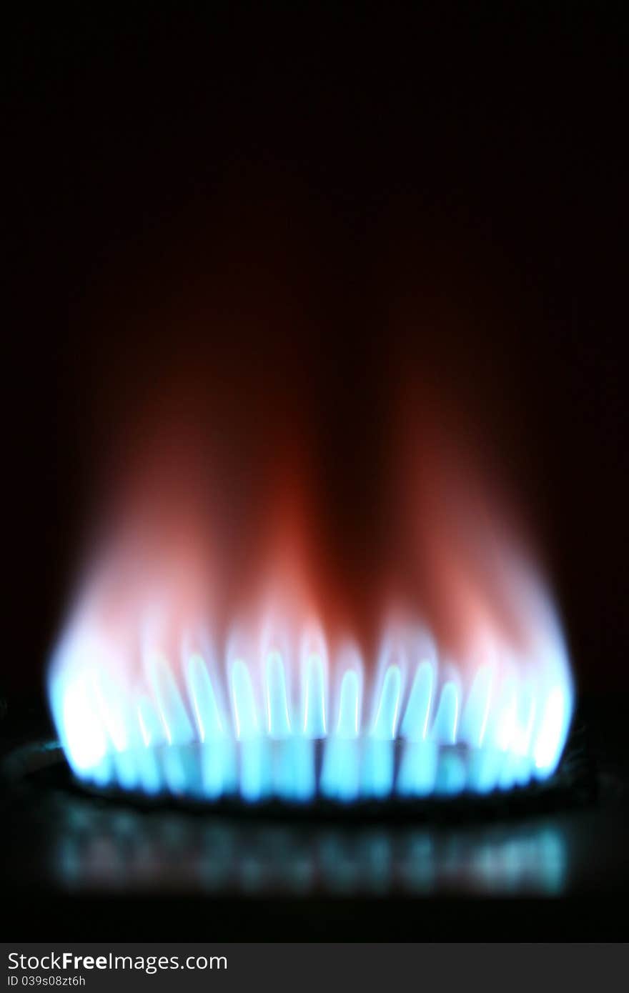 Natural gas from inside the blue image of darkness. Natural gas from inside the blue image of darkness