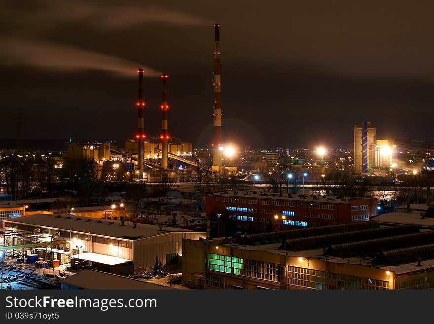 View rally bird heating plant in Gdansk. View rally bird heating plant in Gdansk