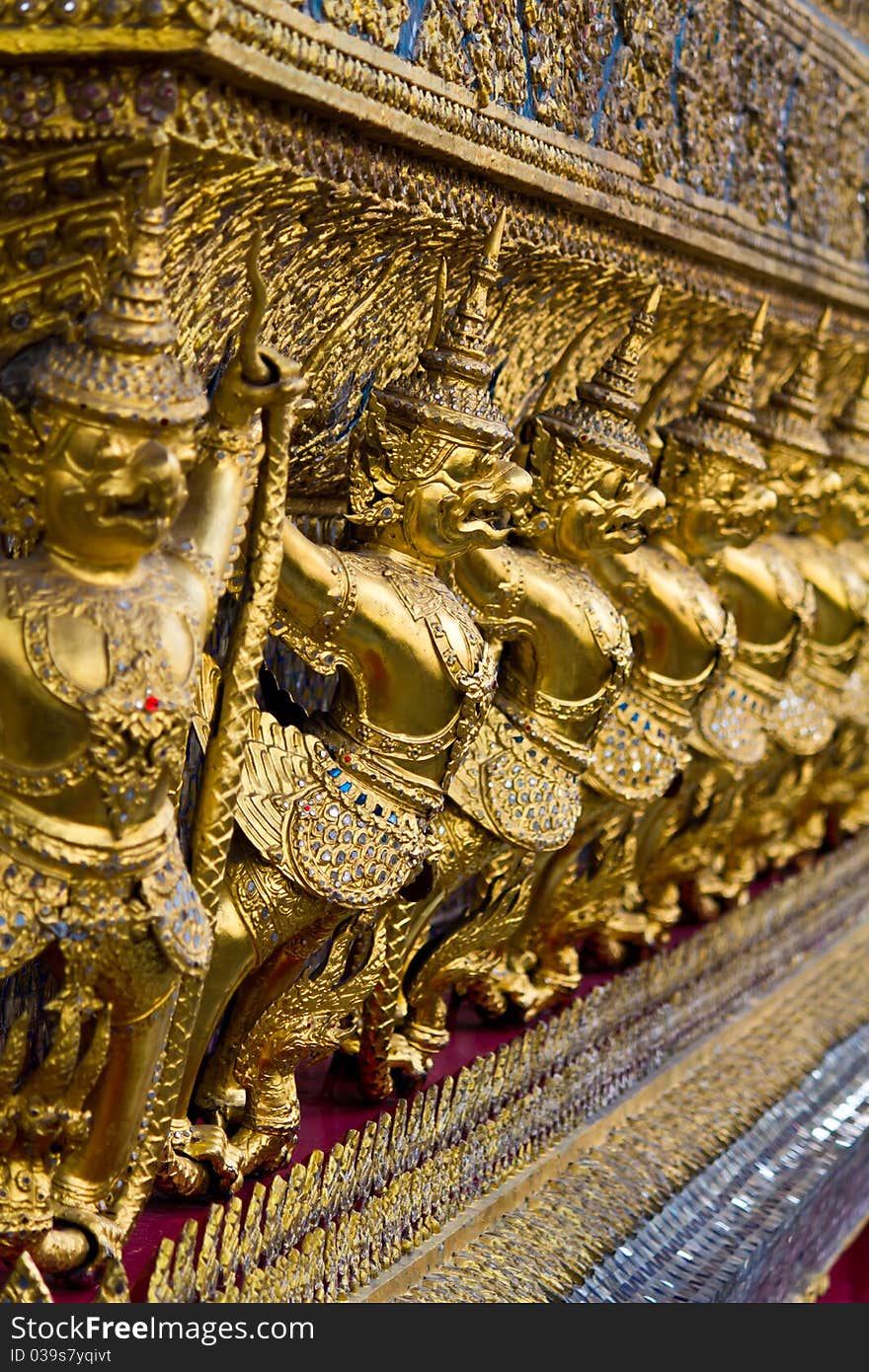 Golden Garuda in Grand Palace Thailand