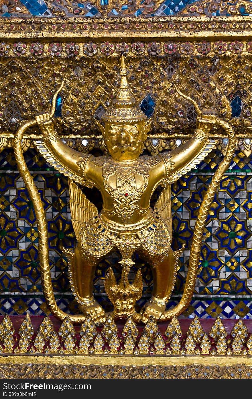 Golden Garuda in Grand Palace Thailand