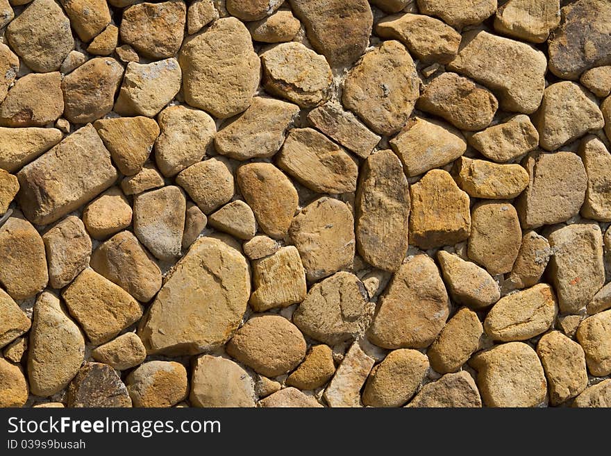 Many rocks to create a wall before.