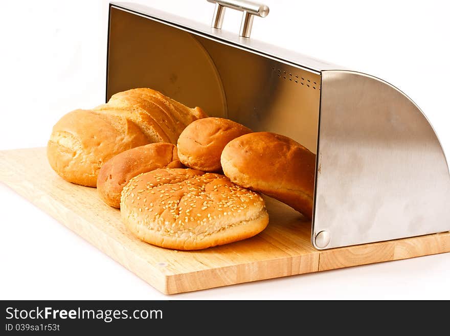 Freshly baked bread in the breadbasket complex