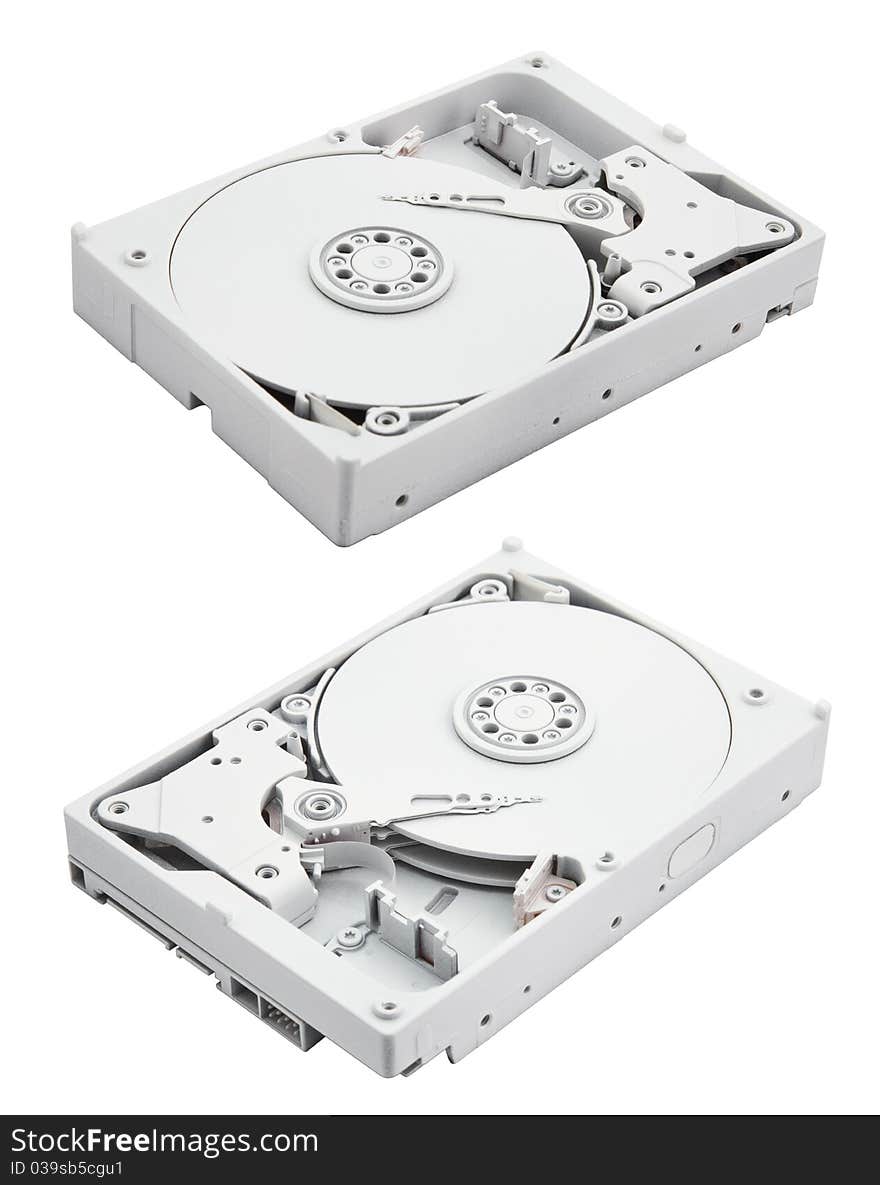 Computer hard disk with clipping path