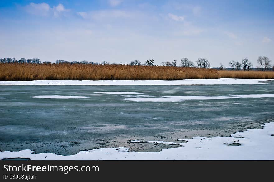 Frozen pond