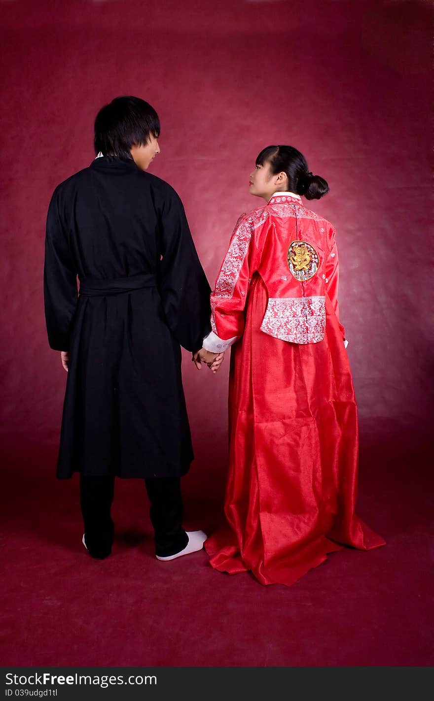 Asian traditional couple