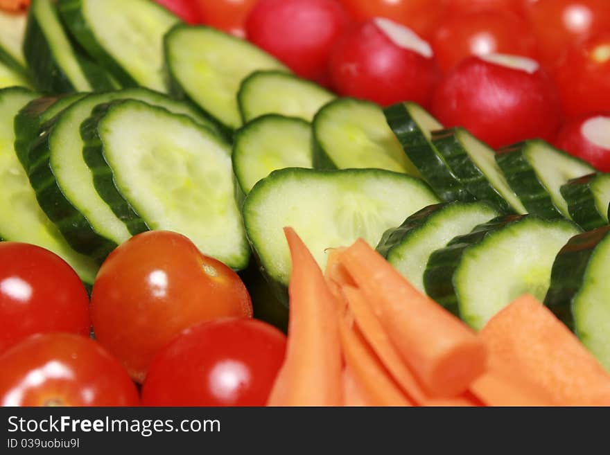 An tasty plate of fresh vegetables. An tasty plate of fresh vegetables