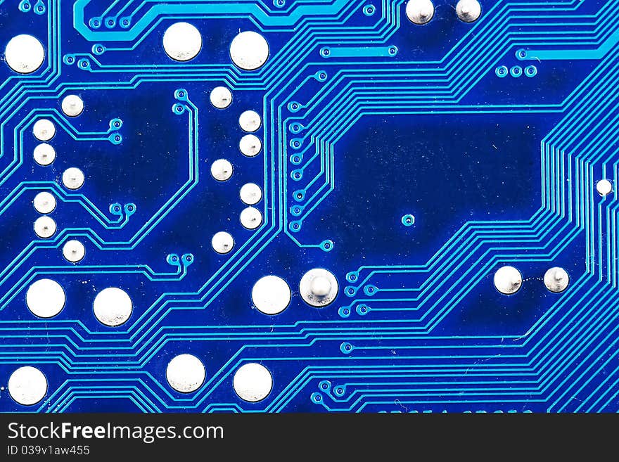 Close up of computer circuit board in black. Close up of computer circuit board in black