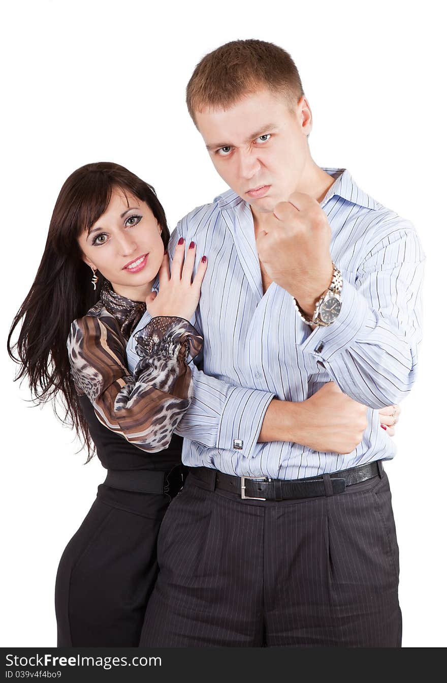 Young couple standing back to back having relationship difficult