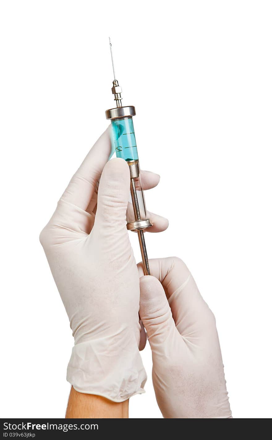 Syringe With A Medicine In A Hand