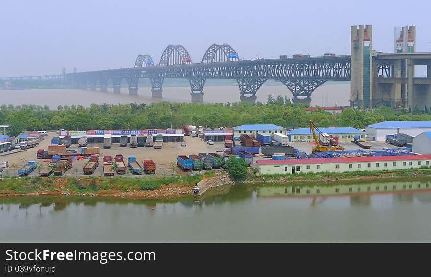 China Yangtze river bridge