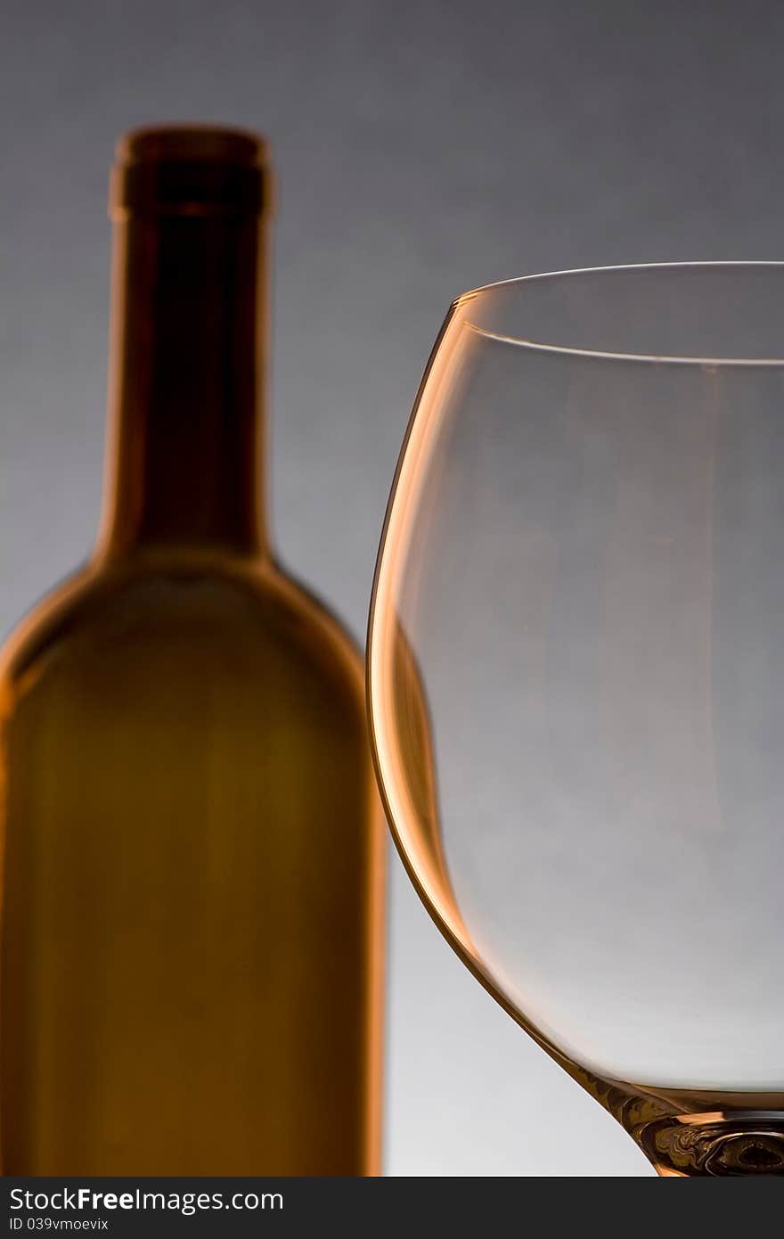 A wine glass on a background