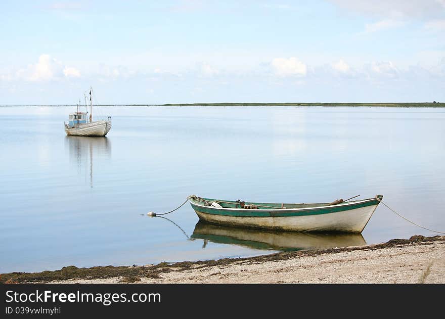 Boats in peaceful bay