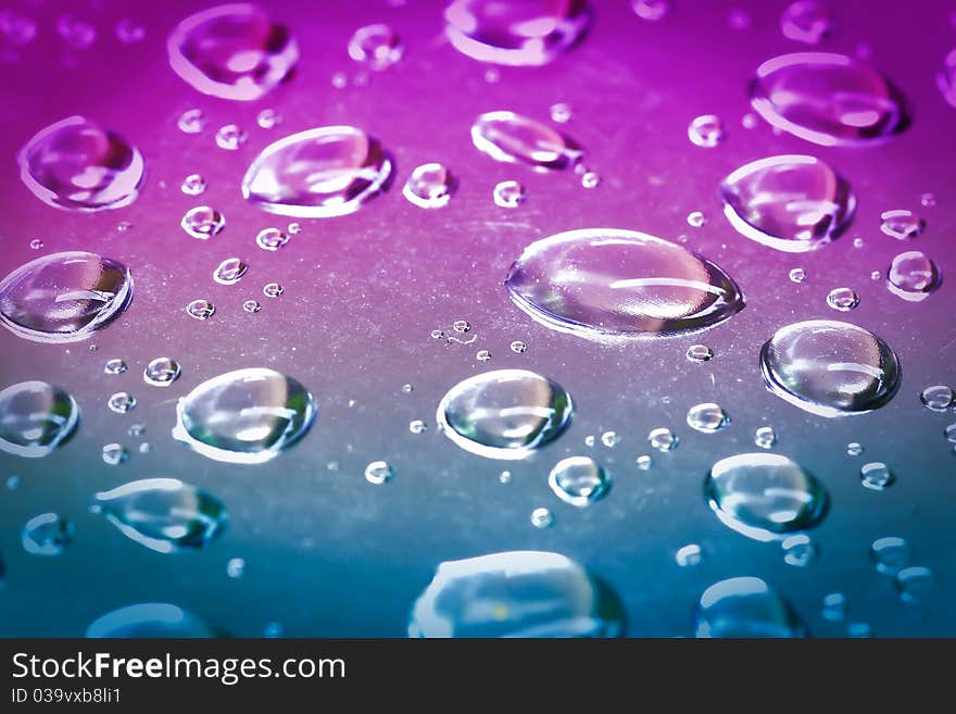 Background of beautiful water drops