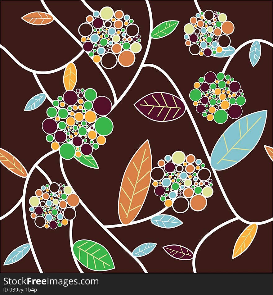 Flowers abstract seamless texture in brown colors. Flowers abstract seamless texture in brown colors