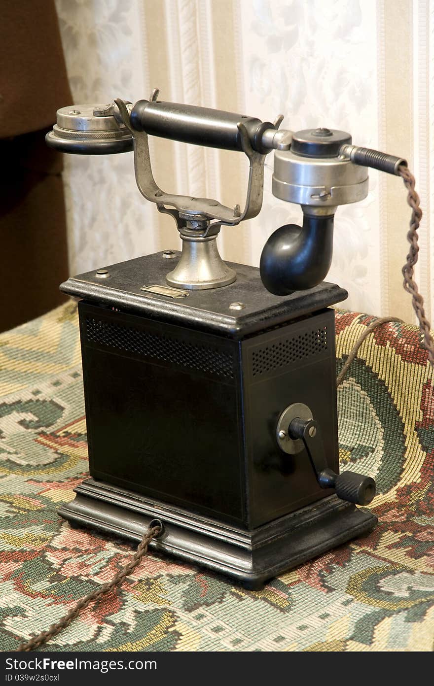 Vintage phone with handset in the beginning of the twentieth century. Vintage phone with handset in the beginning of the twentieth century