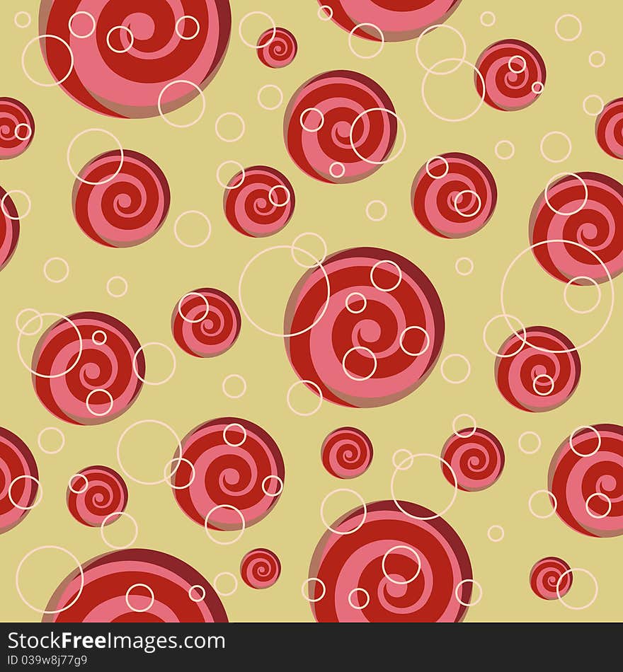 Abstract swirl illustration with circles