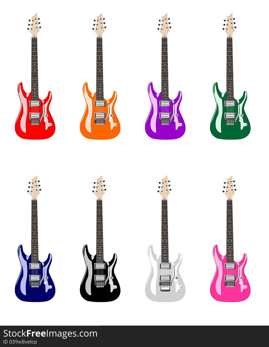 Colored Electric Guitars