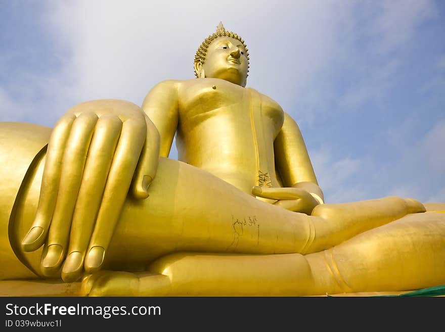 The biggest Buddha Image in the world at Wat Muang, Angthong Province, Thailand