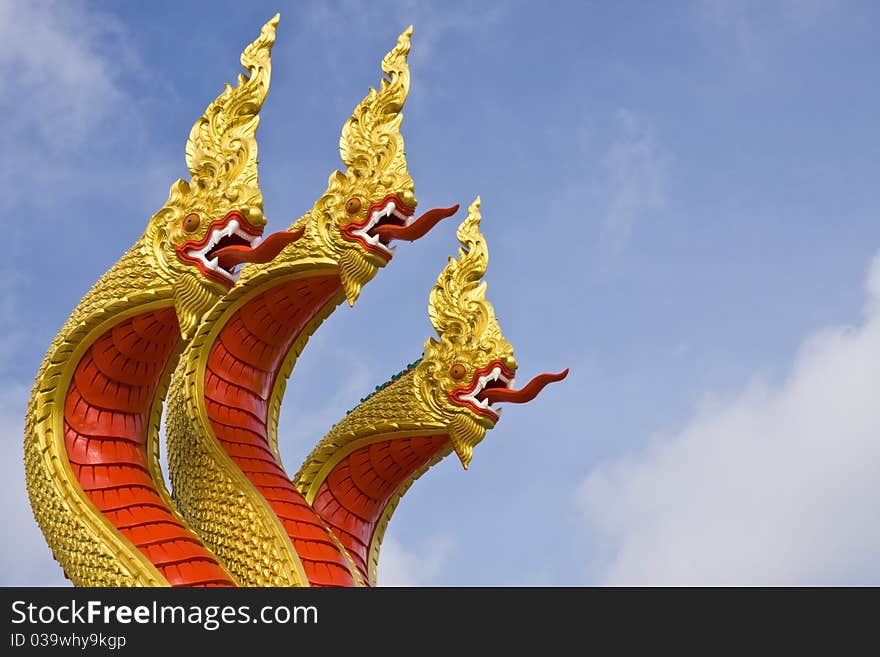 Thai's style of Naga at Angthong province