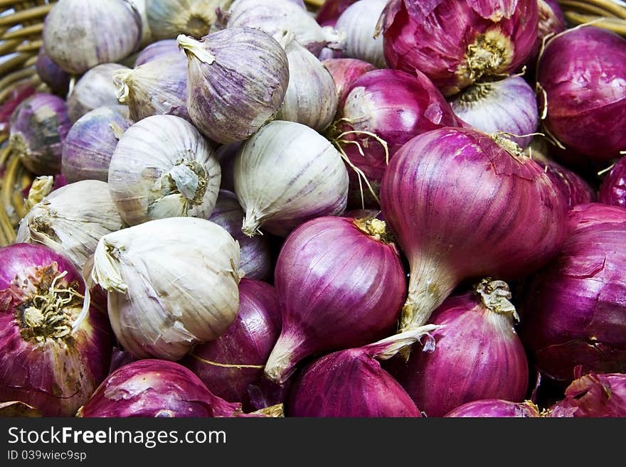 Shallots and Garlic