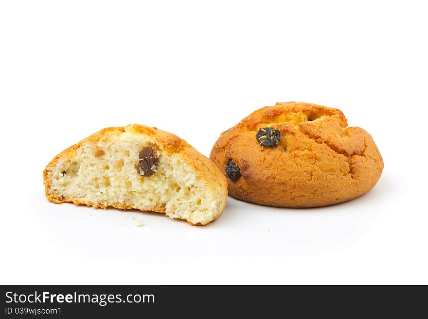 Cookies on a white background. close-up