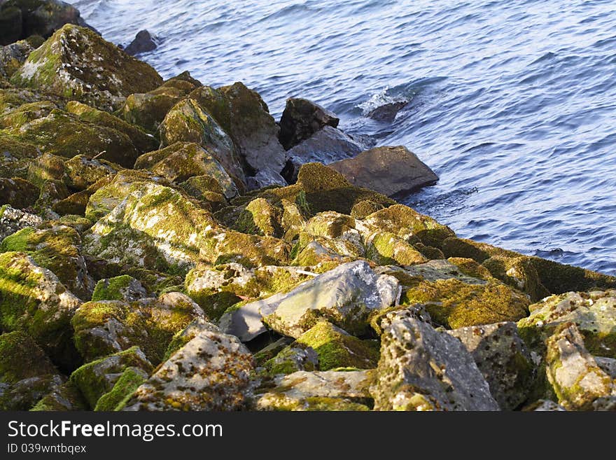 Textured cliffs