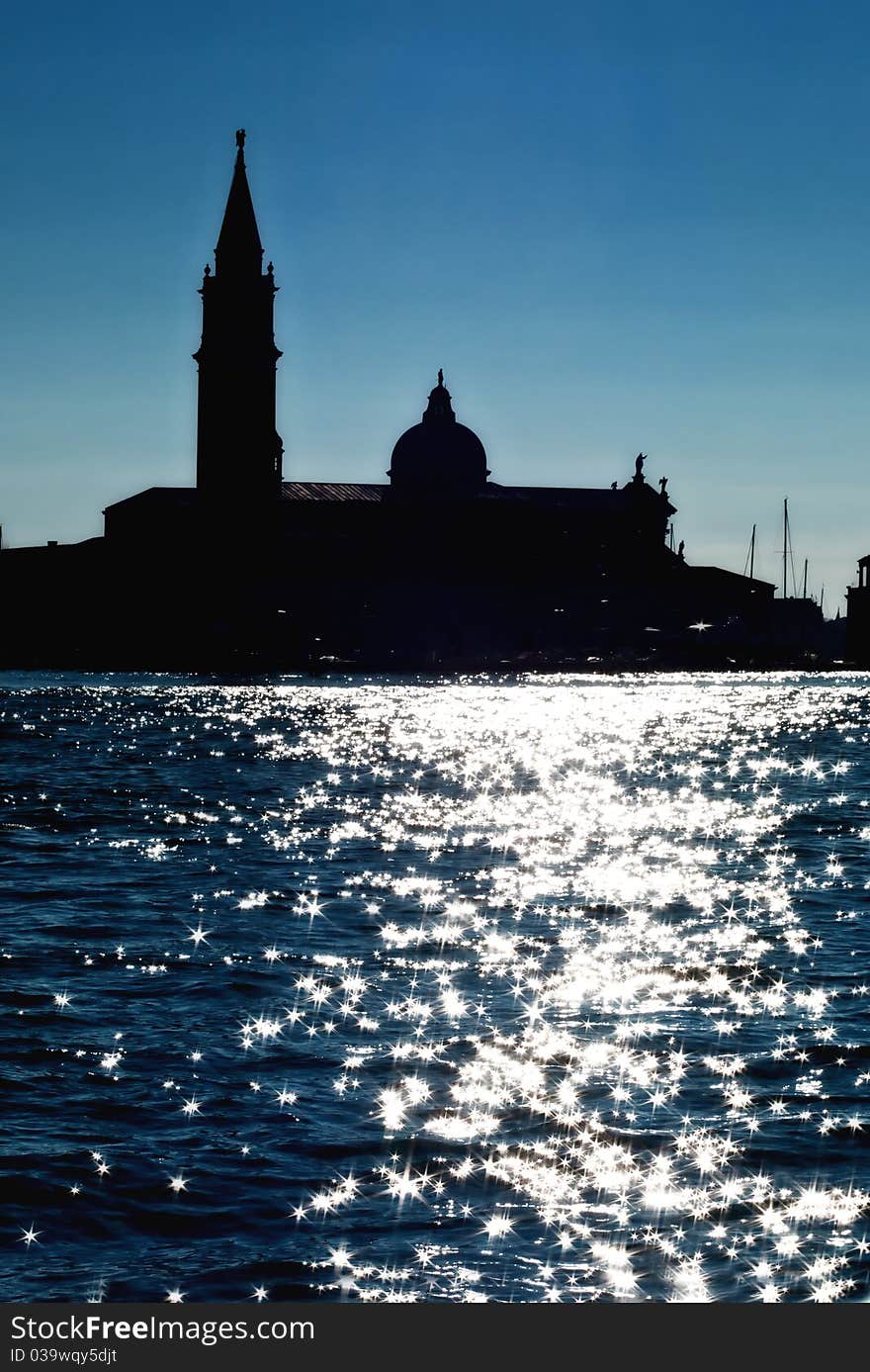 Venice reflections on the sea and san giorgio isle and church