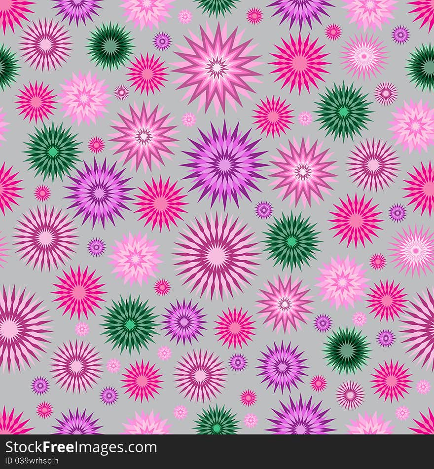 Abstract floral seamless background. Vector eps10 illustration