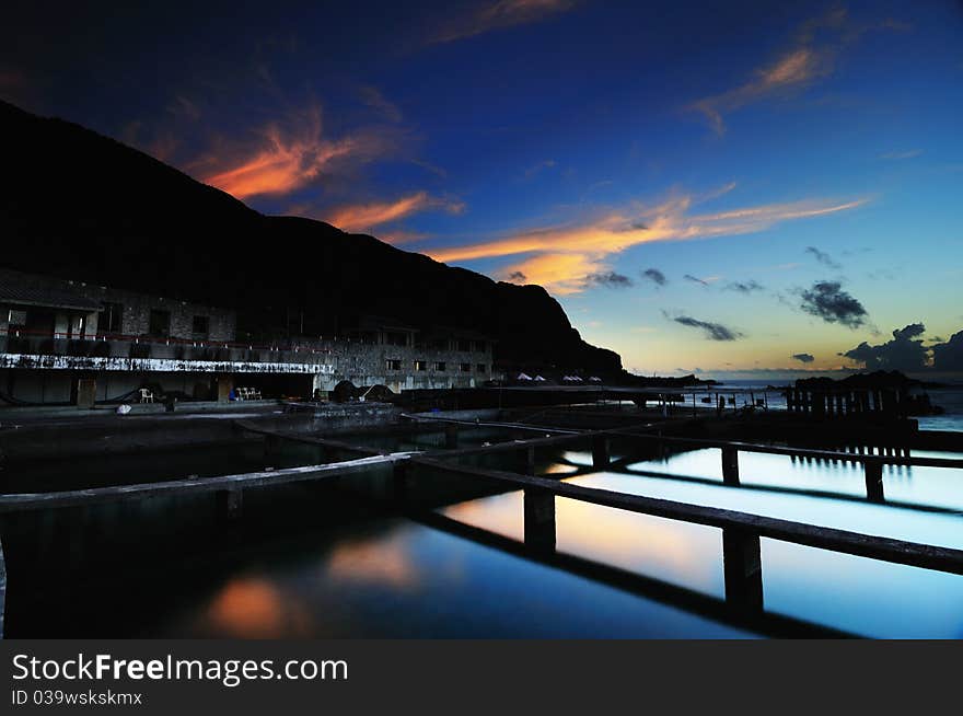 The rosy sk before dawn, Taipei County, Taiwan. The rosy sk before dawn, Taipei County, Taiwan