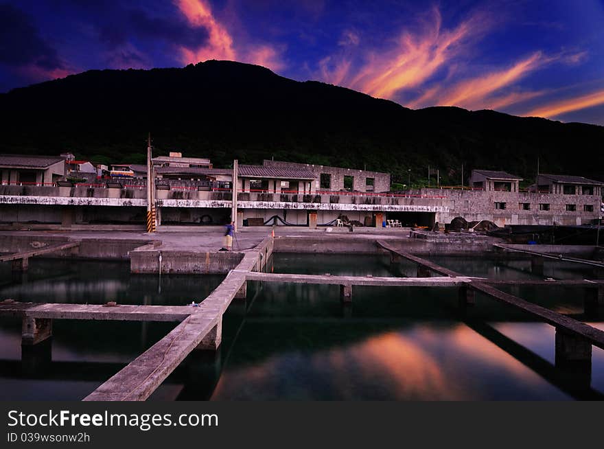 The rosy sk before dawn, Taipei County, Taiwan. The rosy sk before dawn, Taipei County, Taiwan