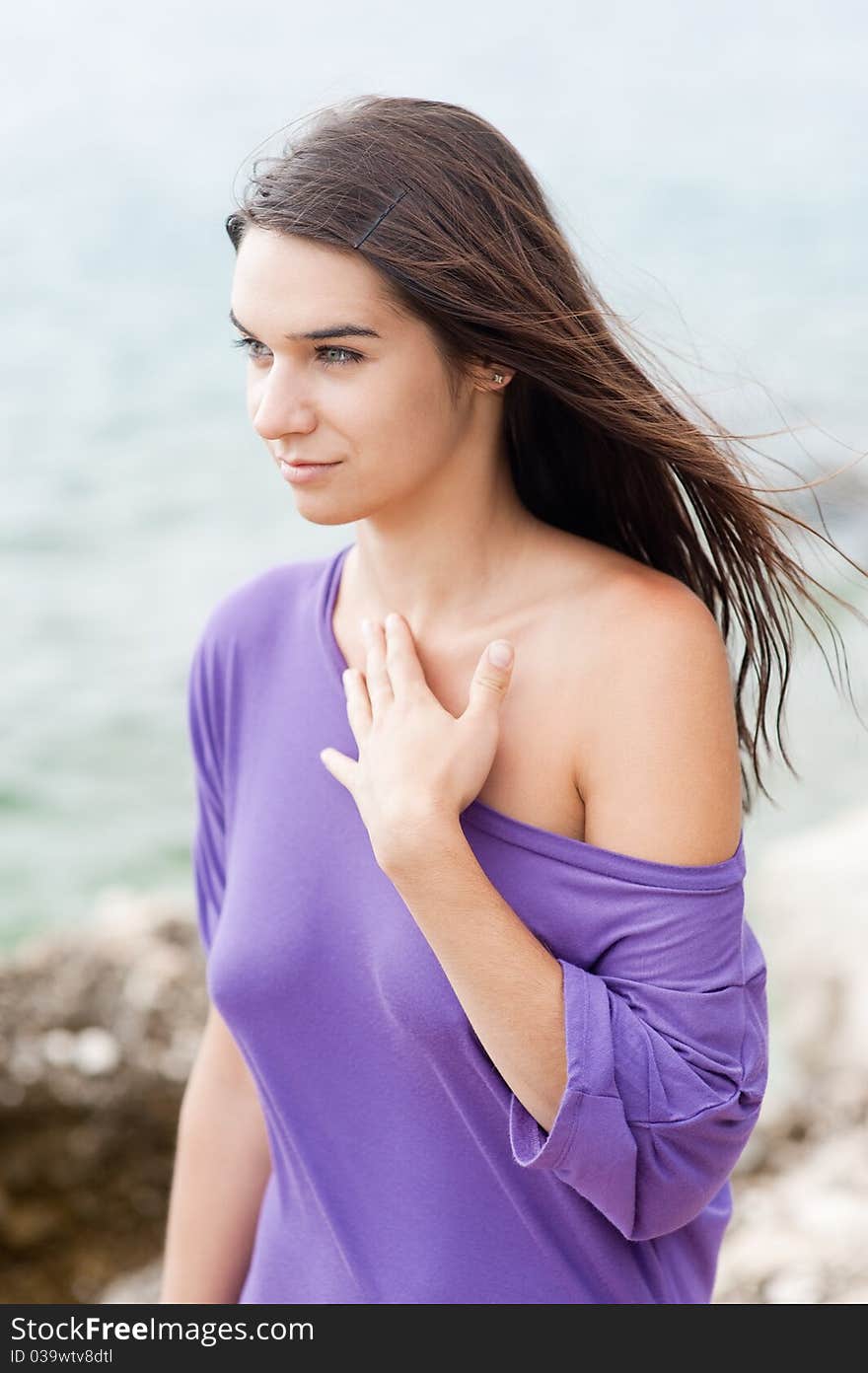 Beautiful girl on the beach