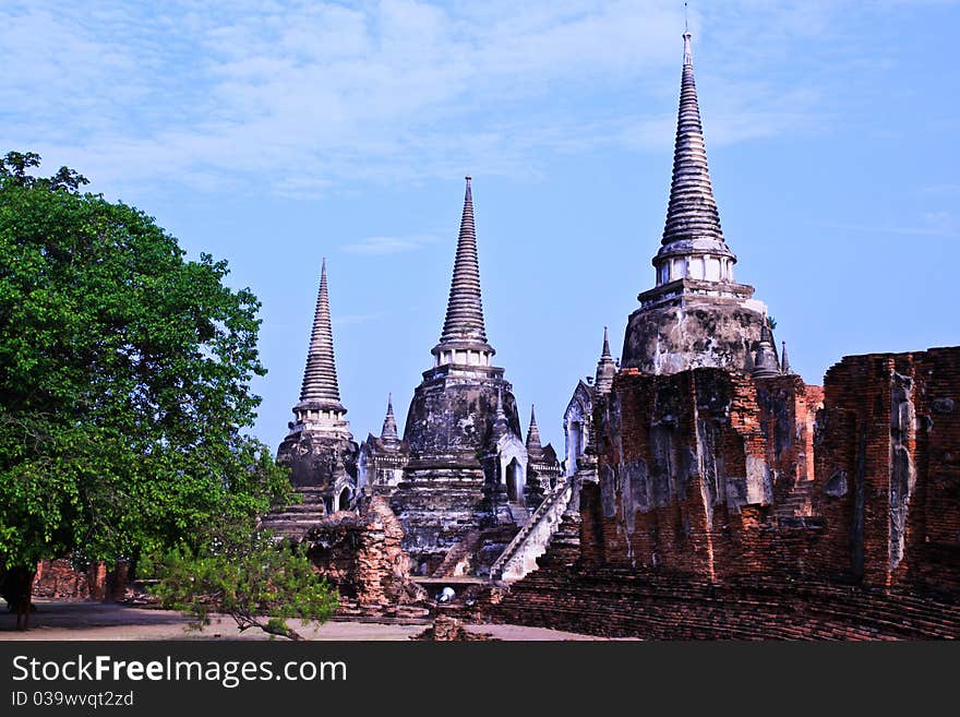 Old temple in Ayutthaya of Thailand. Old temple in Ayutthaya of Thailand.