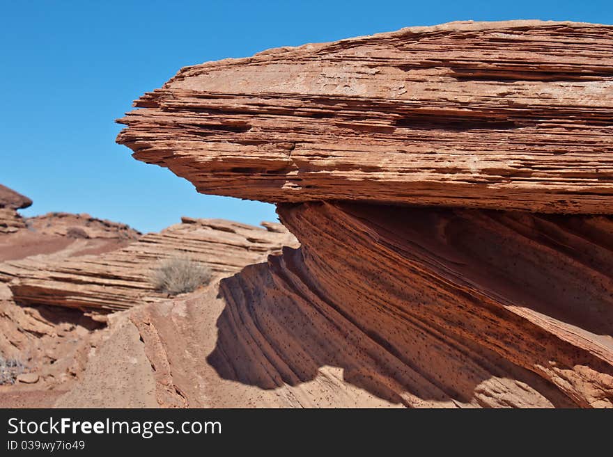 Rock formations with bright sparkles in Utah made from sand. Rock formations with bright sparkles in Utah made from sand