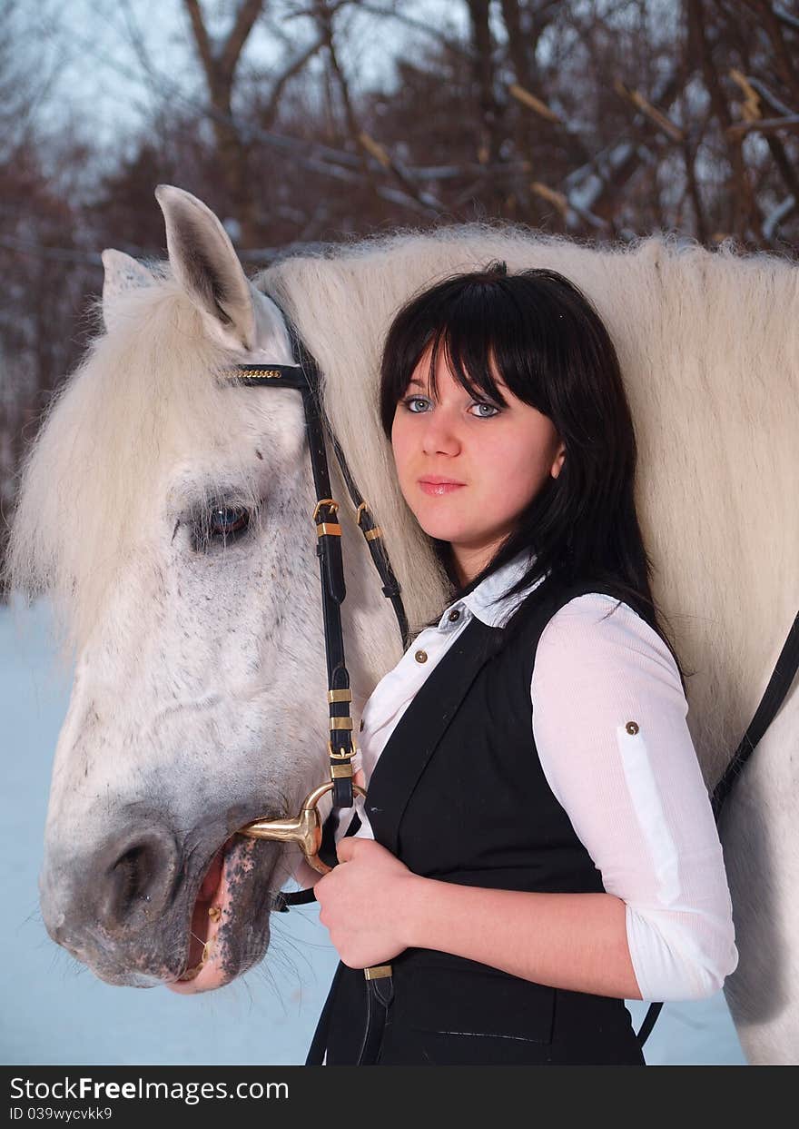 Girl And Horse