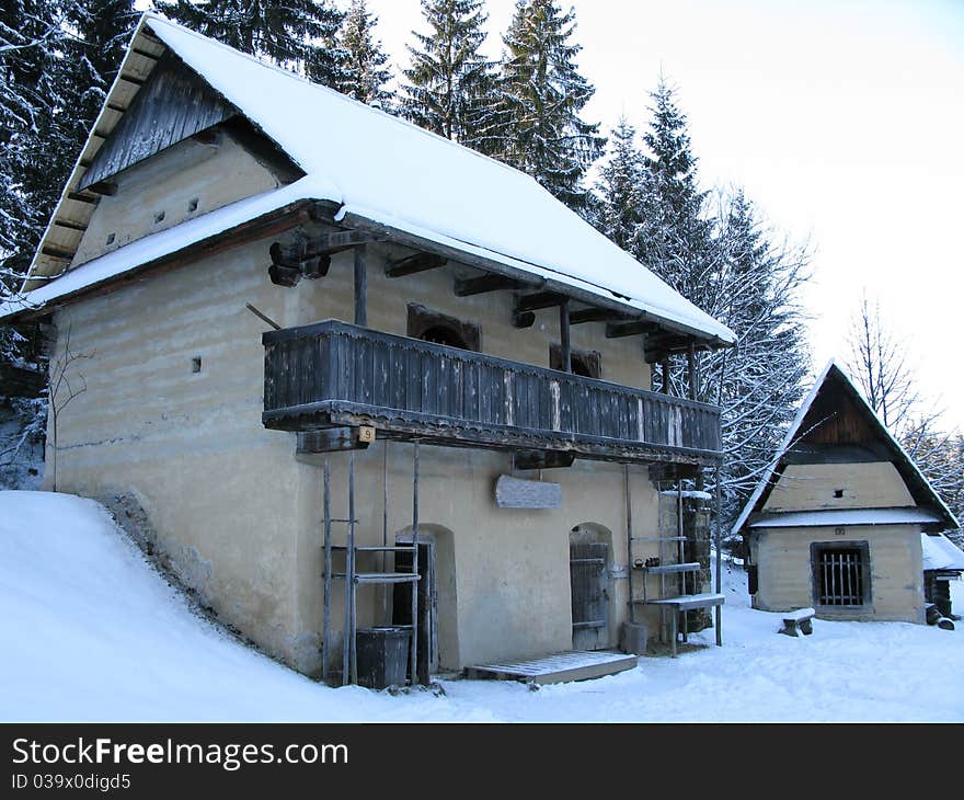 Open-air museum traditional village on Slovakia