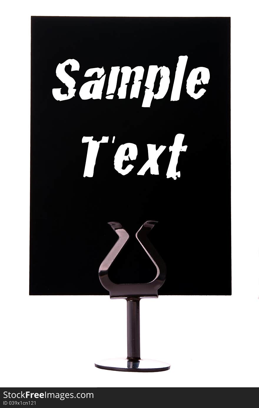 Black Sign With Space For Text