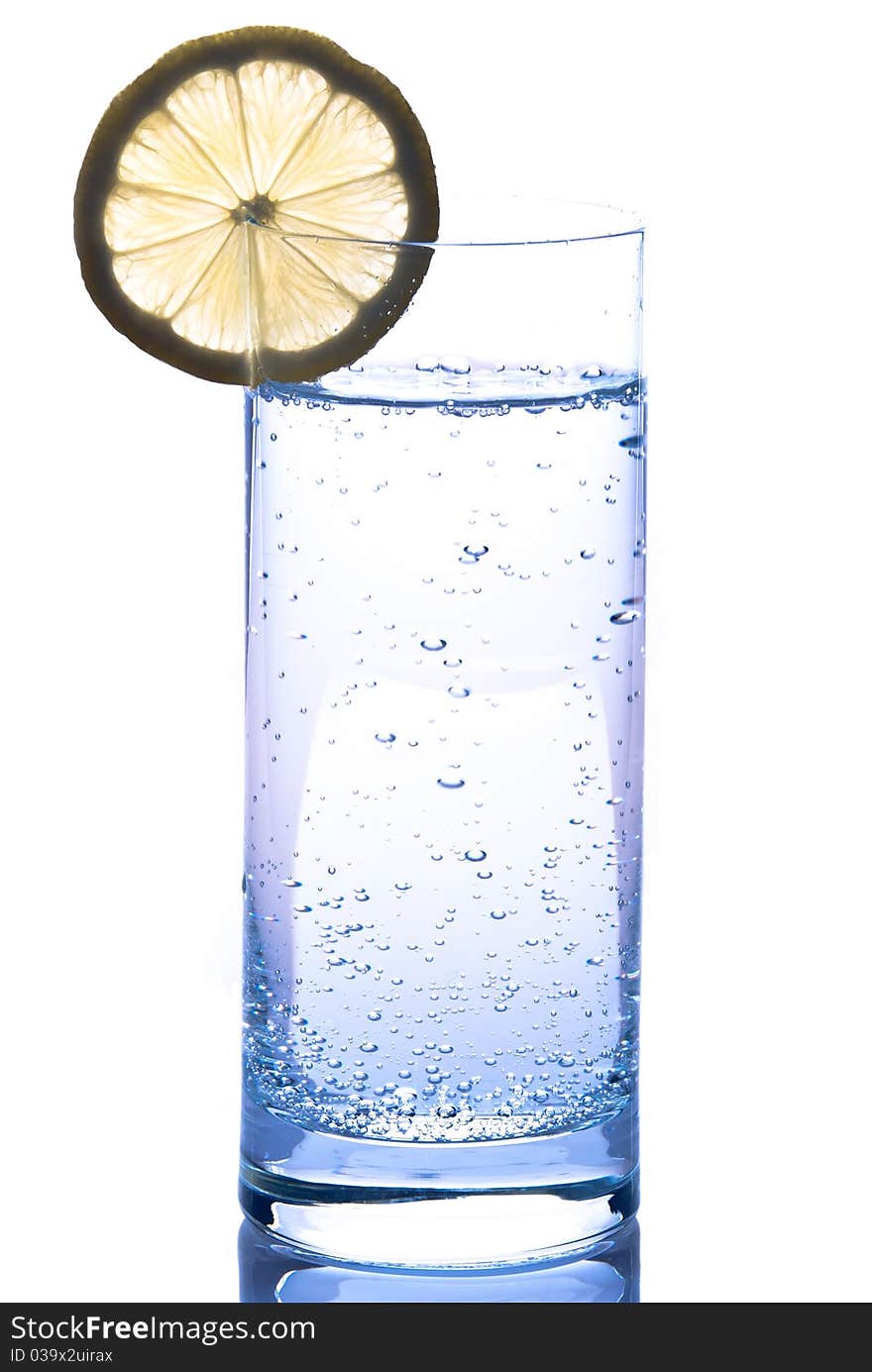 Water Glass With Lemon