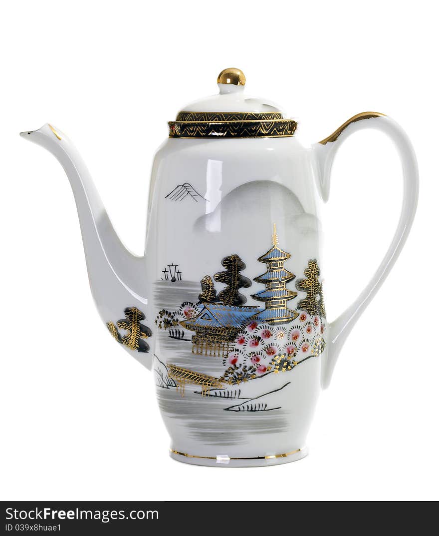 Asian handpaint teapot