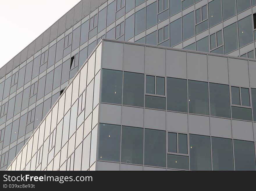 Glass panels of a new building. Glass panels of a new building