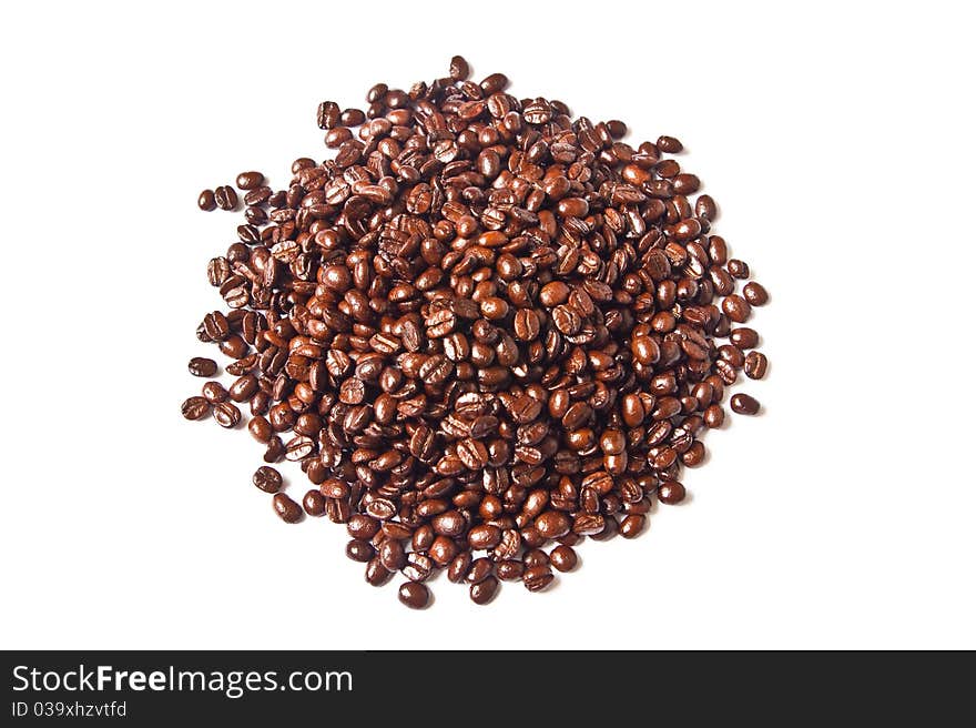 Many Brown Coffee Beans For Background