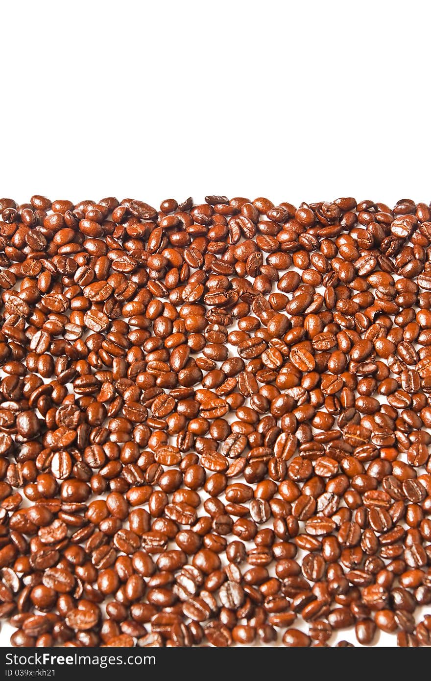 Many Brown Coffee Beans For Background