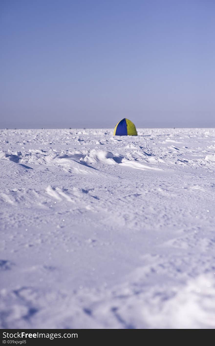 Tent on sea ice