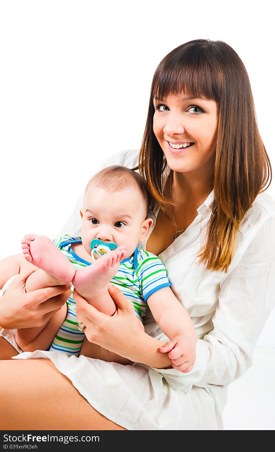 Pretty Young Women With Her Son