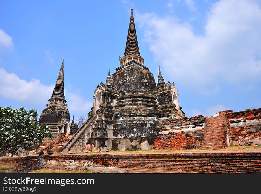 Ancient temple of Ayutthaya, Wat Phra Sisanpetch, Thailand. Ancient temple of Ayutthaya, Wat Phra Sisanpetch, Thailand.