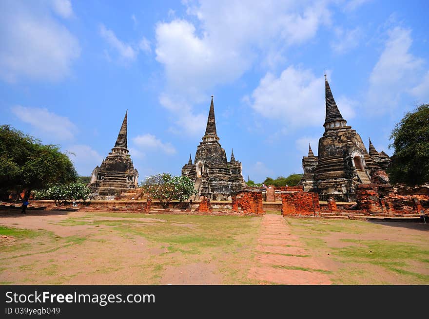 Ancient temple of Ayutthaya, Wat Phra Sisanpetch, Thailand. Ancient temple of Ayutthaya, Wat Phra Sisanpetch, Thailand.