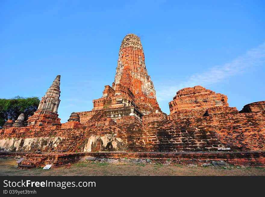 Ancient temple of Ayutthaya, Thailand.