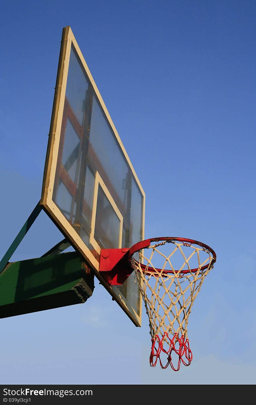 Basket ball hook with blue sky